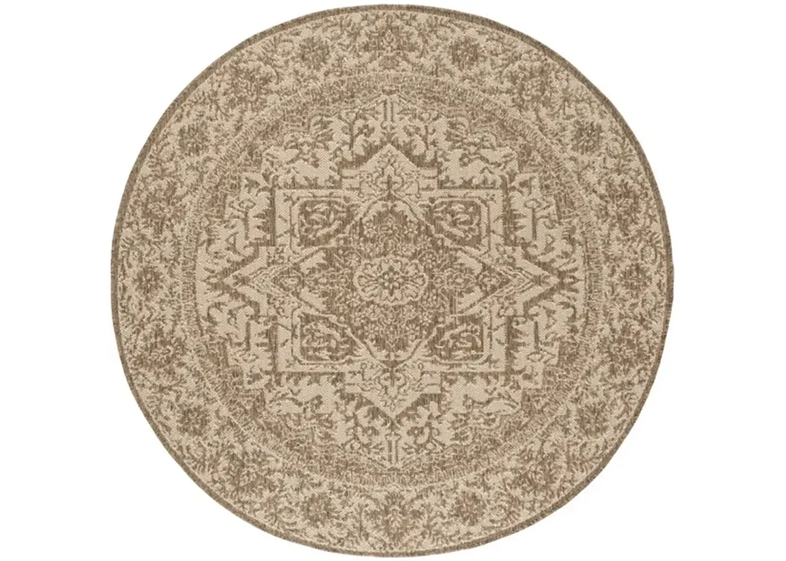 LINDEN 139 Collection LND139C-6R Cream / Beige 6'-7" X 6'-7" Round