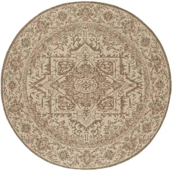 LINDEN 139 Collection LND139C-6R Cream / Beige 6'-7" X 6'-7" Round