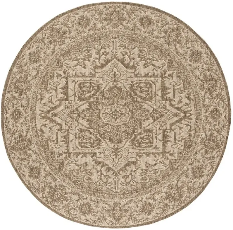 LINDEN 139 Collection LND139C-6R Cream / Beige 6'-7" X 6'-7" Round