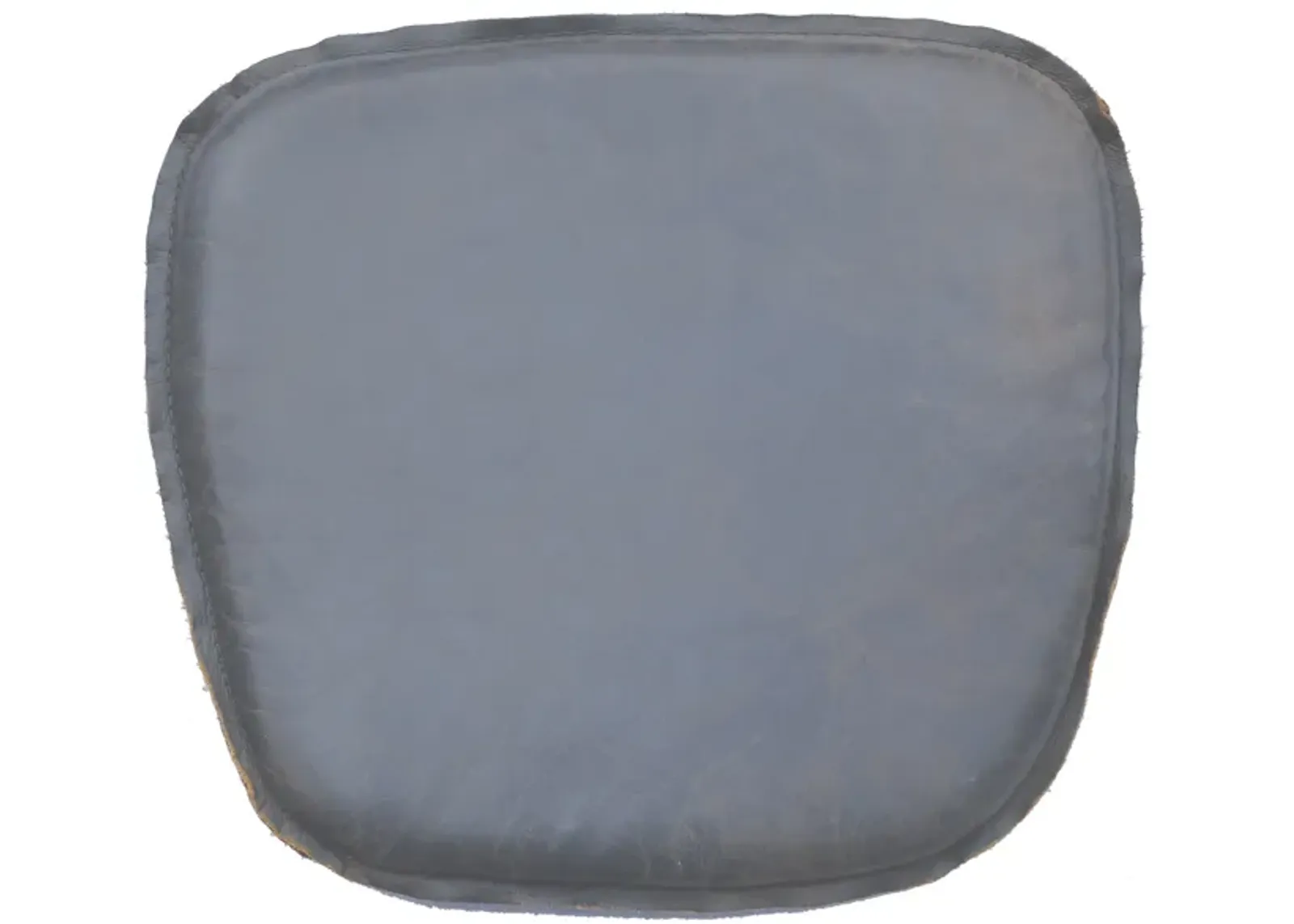 Metal Crossback Leather Cushion Seat - Grey