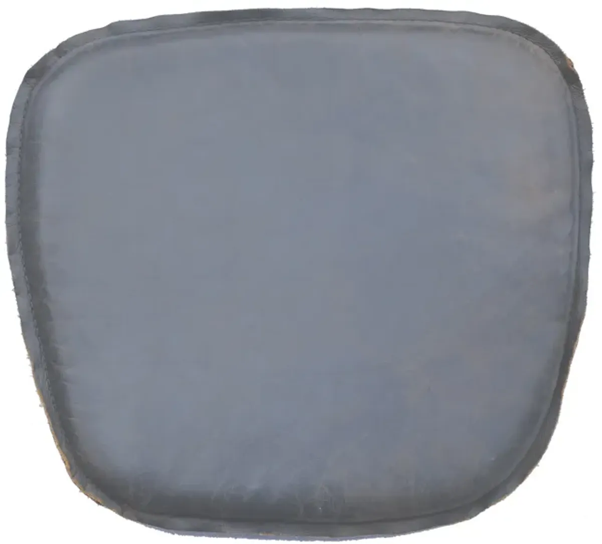 Metal Crossback Leather Cushion Seat - Grey