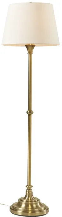 Martha Stewart Athena Antique Brass Floor Lamp 59"H