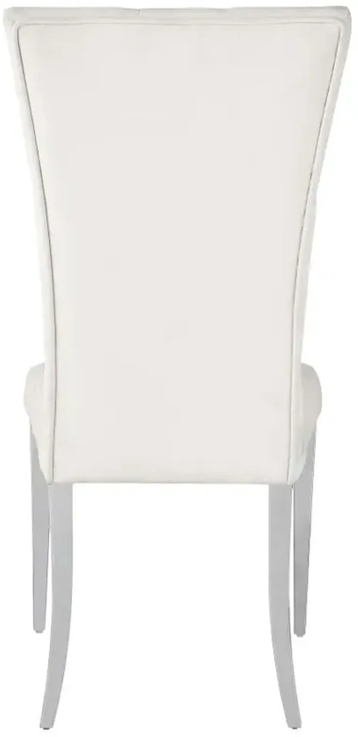 Kerwin Tufted Upholstered Side Chair (Set of 2) White and Chrome