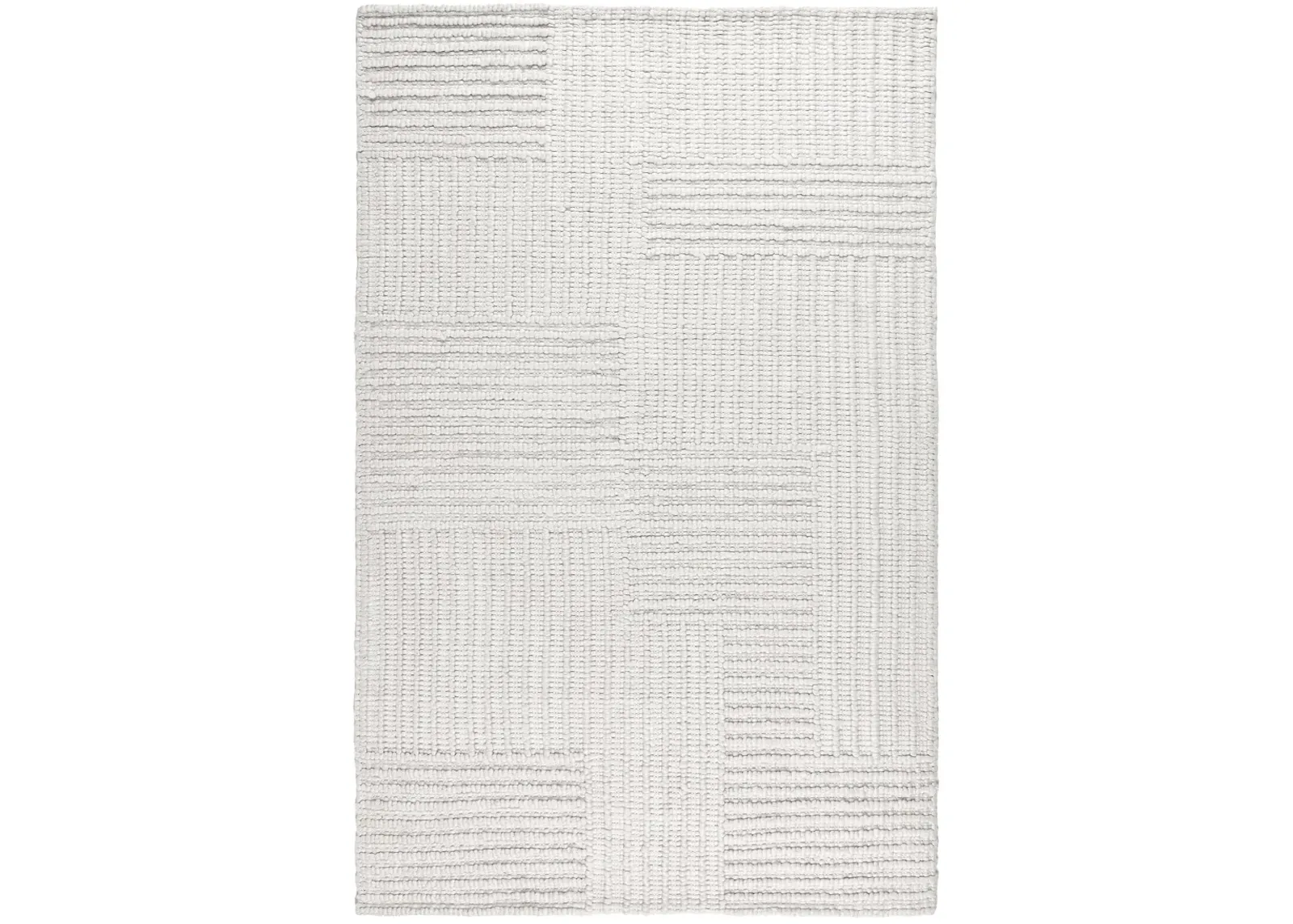 Clayton 5'x8' Recycled Fabric Handwoven Sustainable Ivory Accent Area Rug