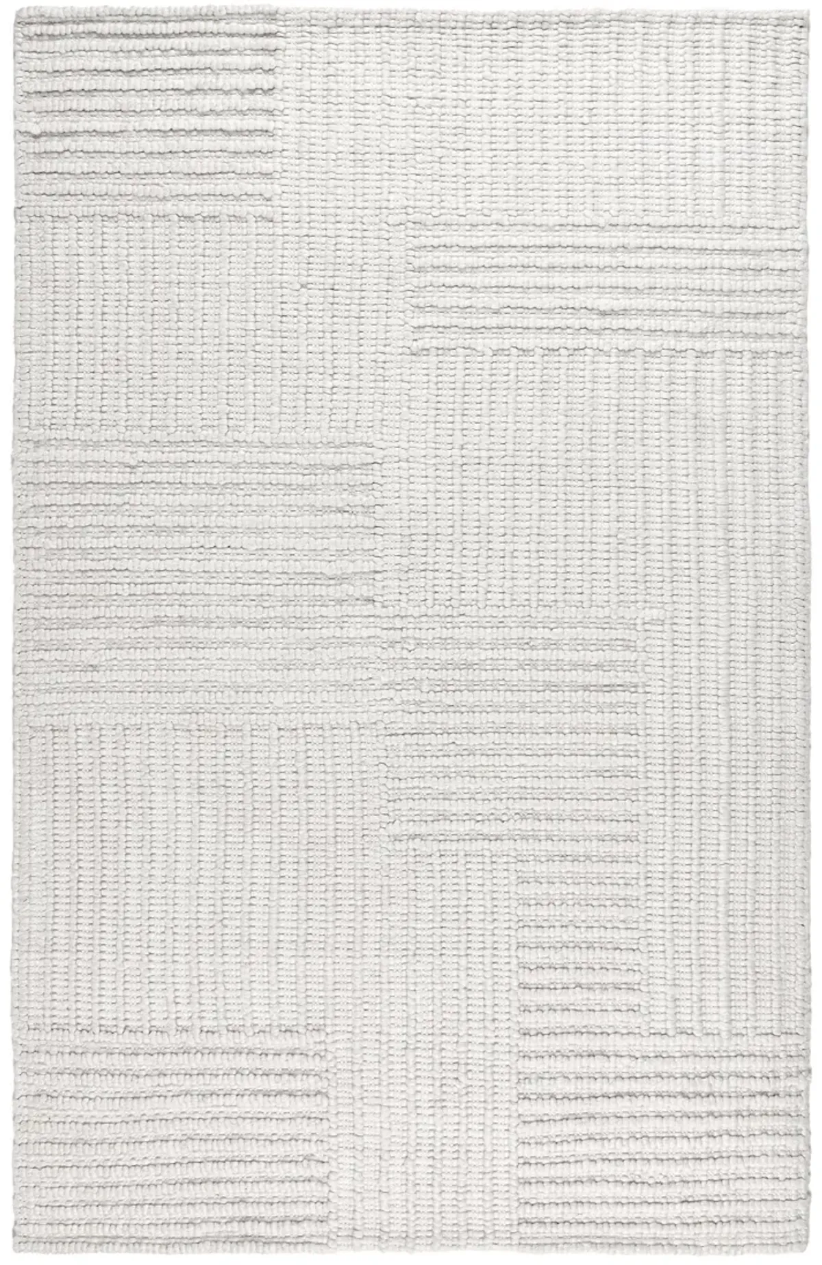 Clayton 5'x8' Recycled Fabric Handwoven Sustainable Ivory Accent Area Rug