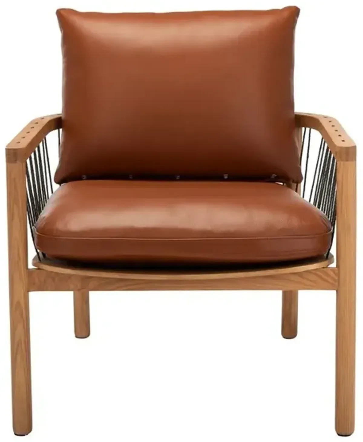 Caramel Midcentury Leathe Chair