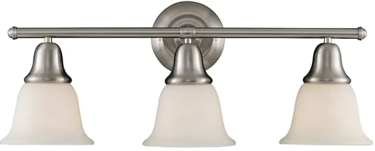 Berwick 27" Wide 3-Light Vanity Light - Brushed Nickel