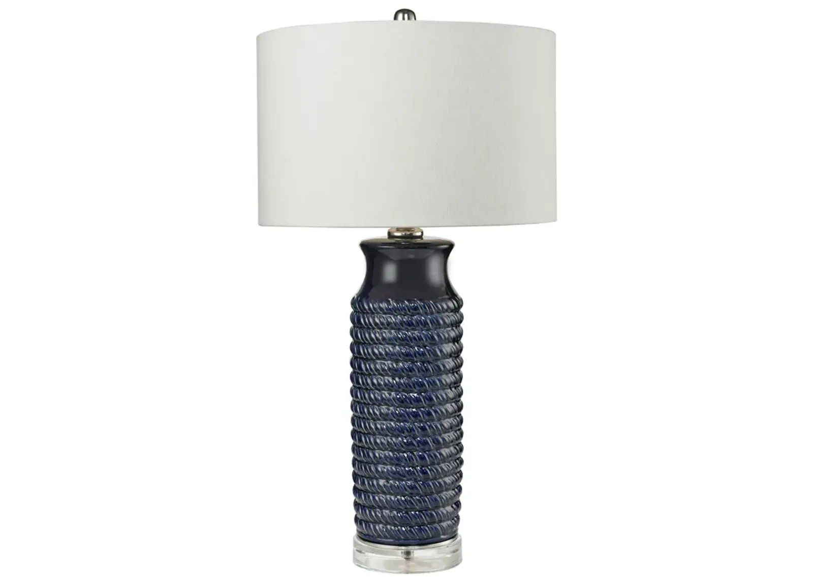 Wrapped Rope 30" High 1-Light Table Lamp - Navy