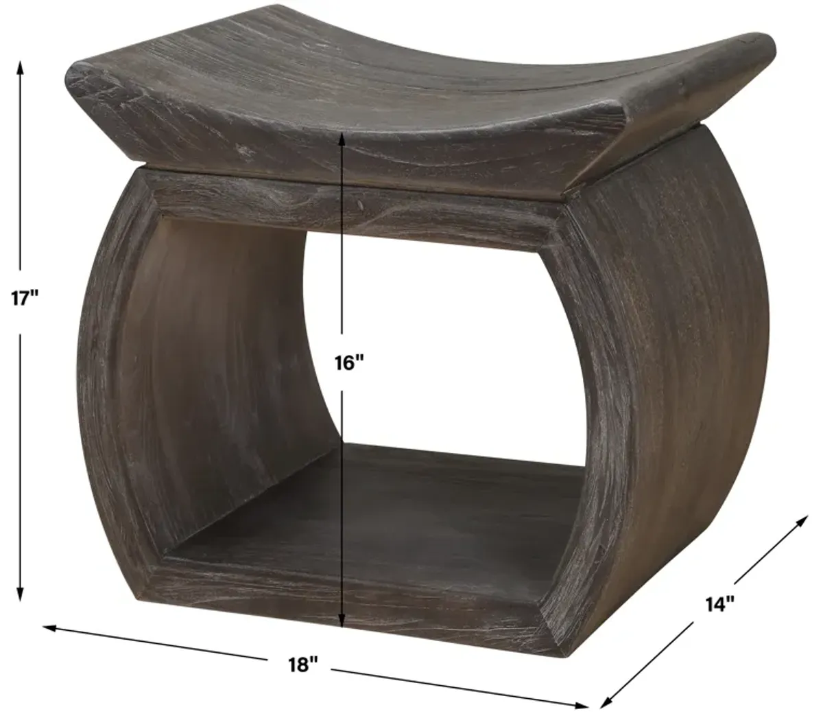 Connor Walnut Accent Stool