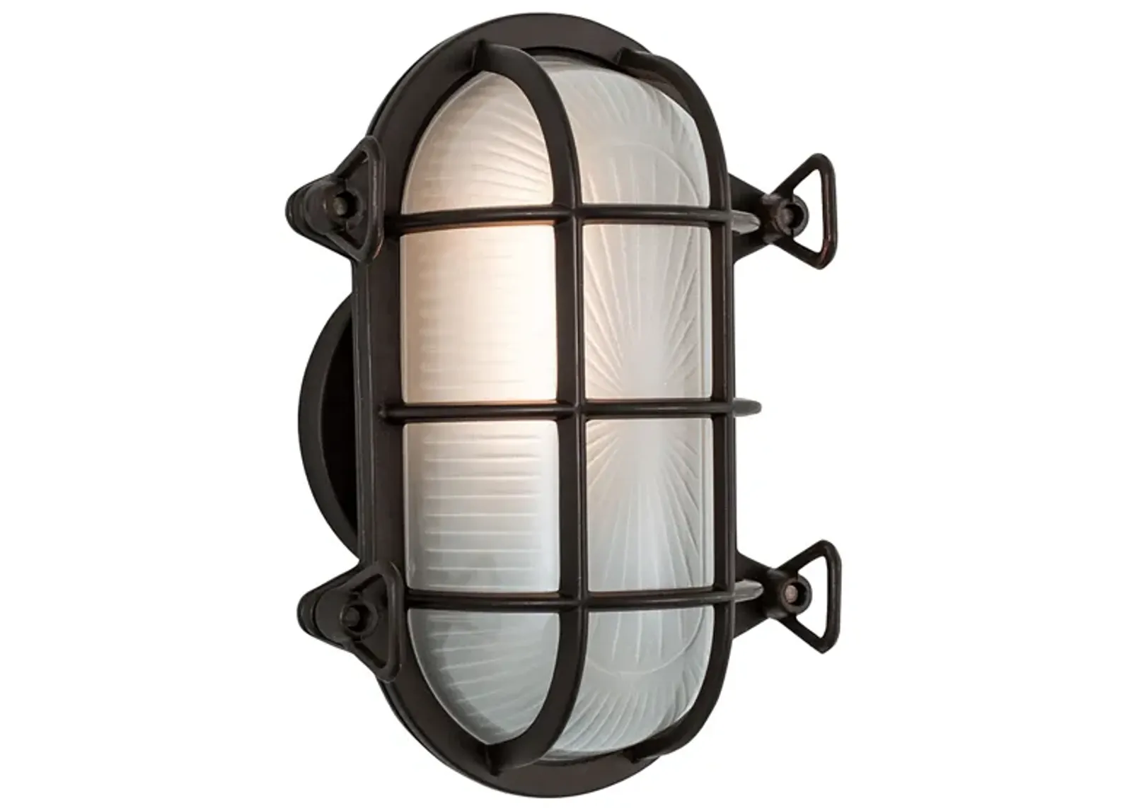 Mariner Oblong Outdoor Wall Light - Bronze With Frosted Glass