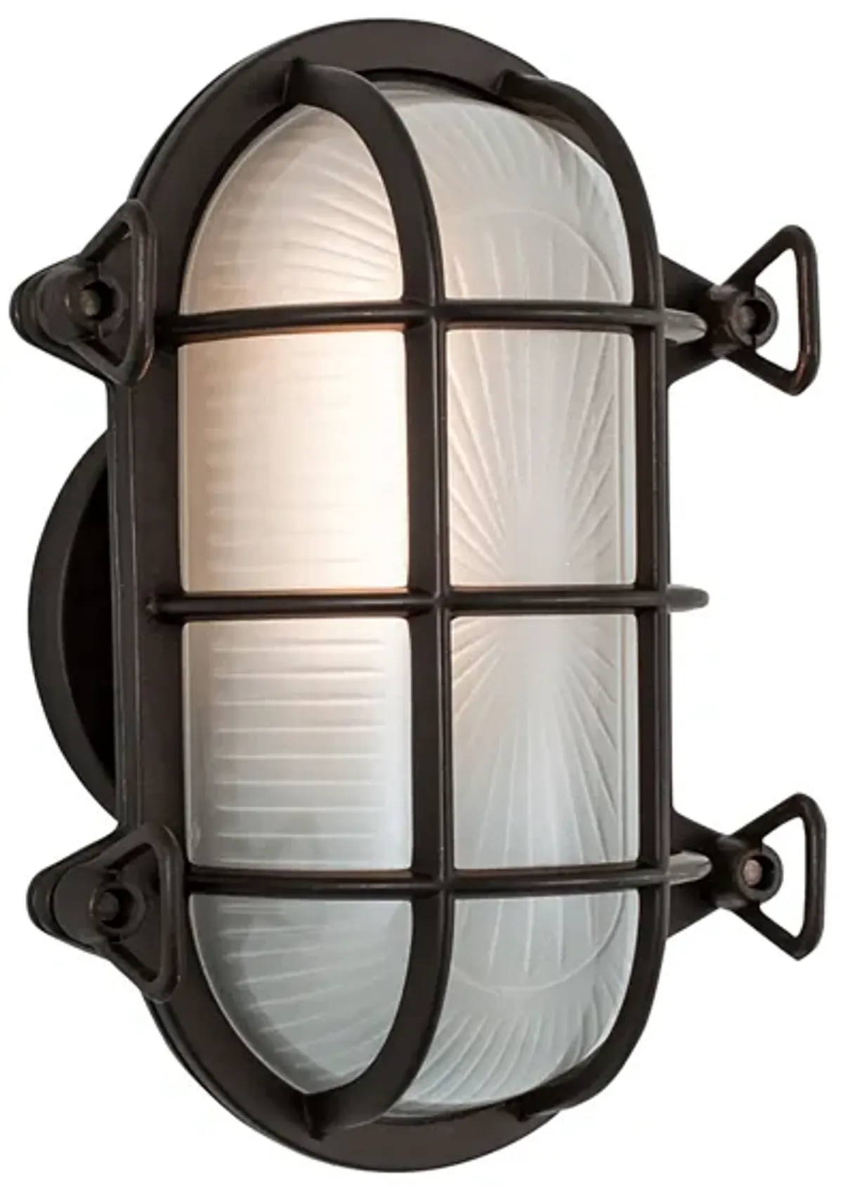 Mariner Oblong Outdoor Wall Light - Bronze With Frosted Glass