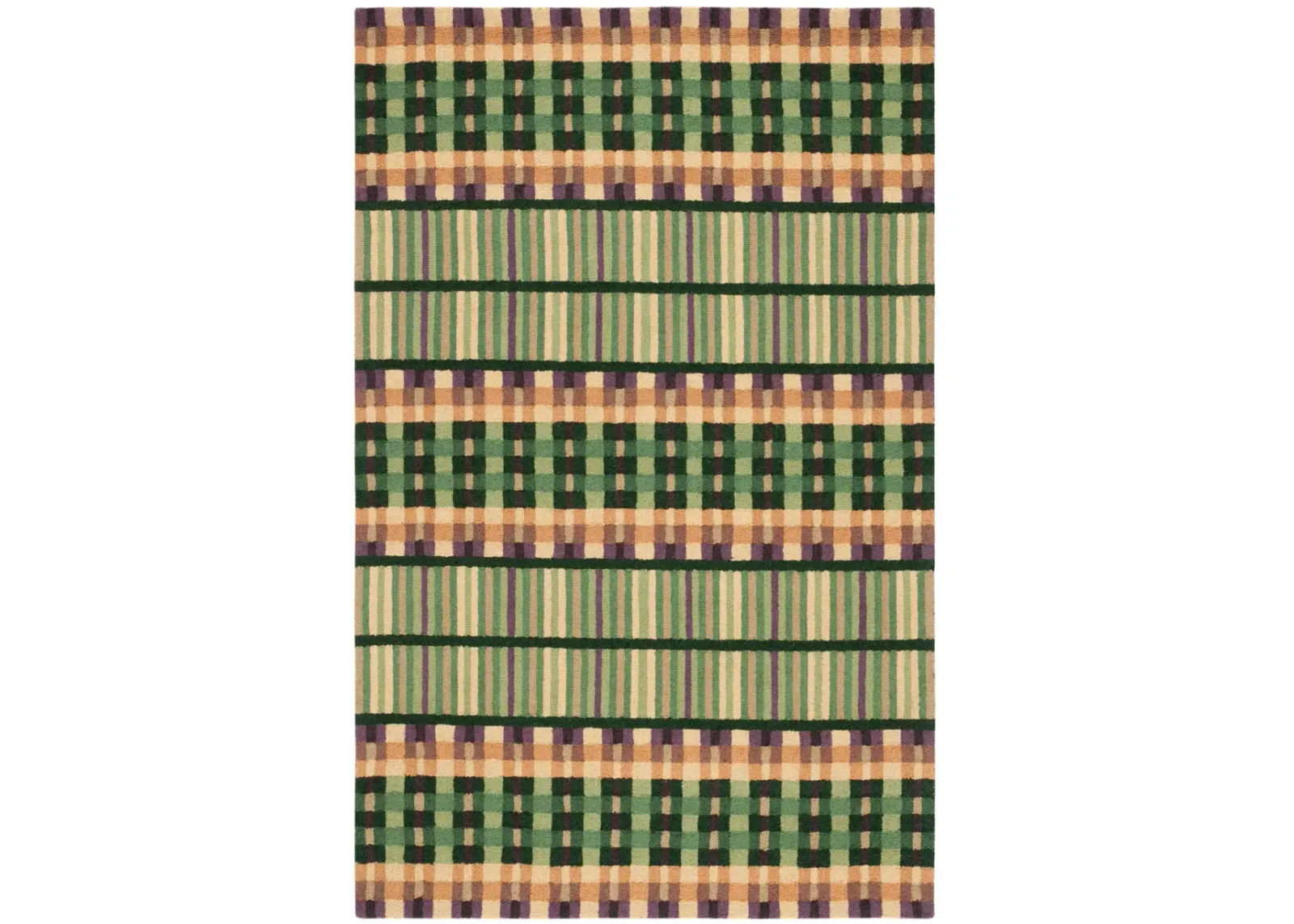 METRO 852 GREEN  3' x 5' Small Rectangle Rug