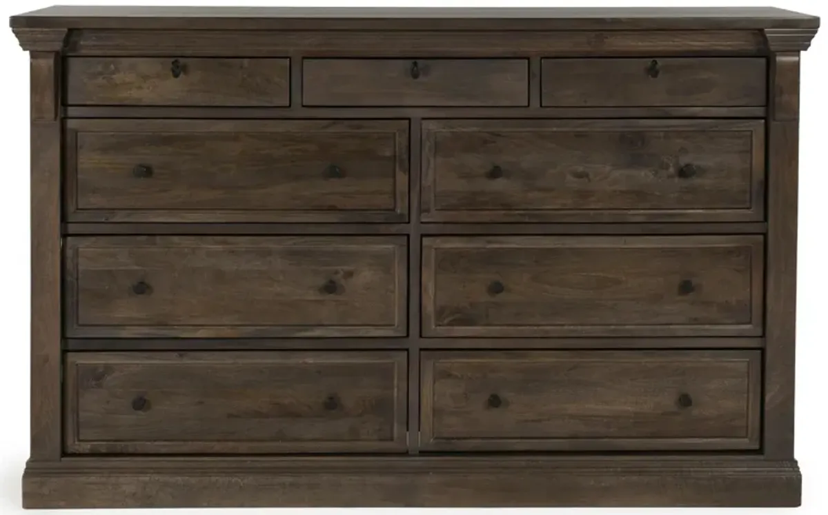 Adelaide Wood 9Dwr Dresser Cocoa Brown