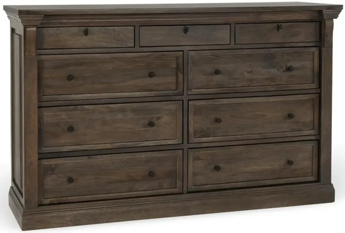 Adelaide Wood 9Dwr Dresser Cocoa Brown