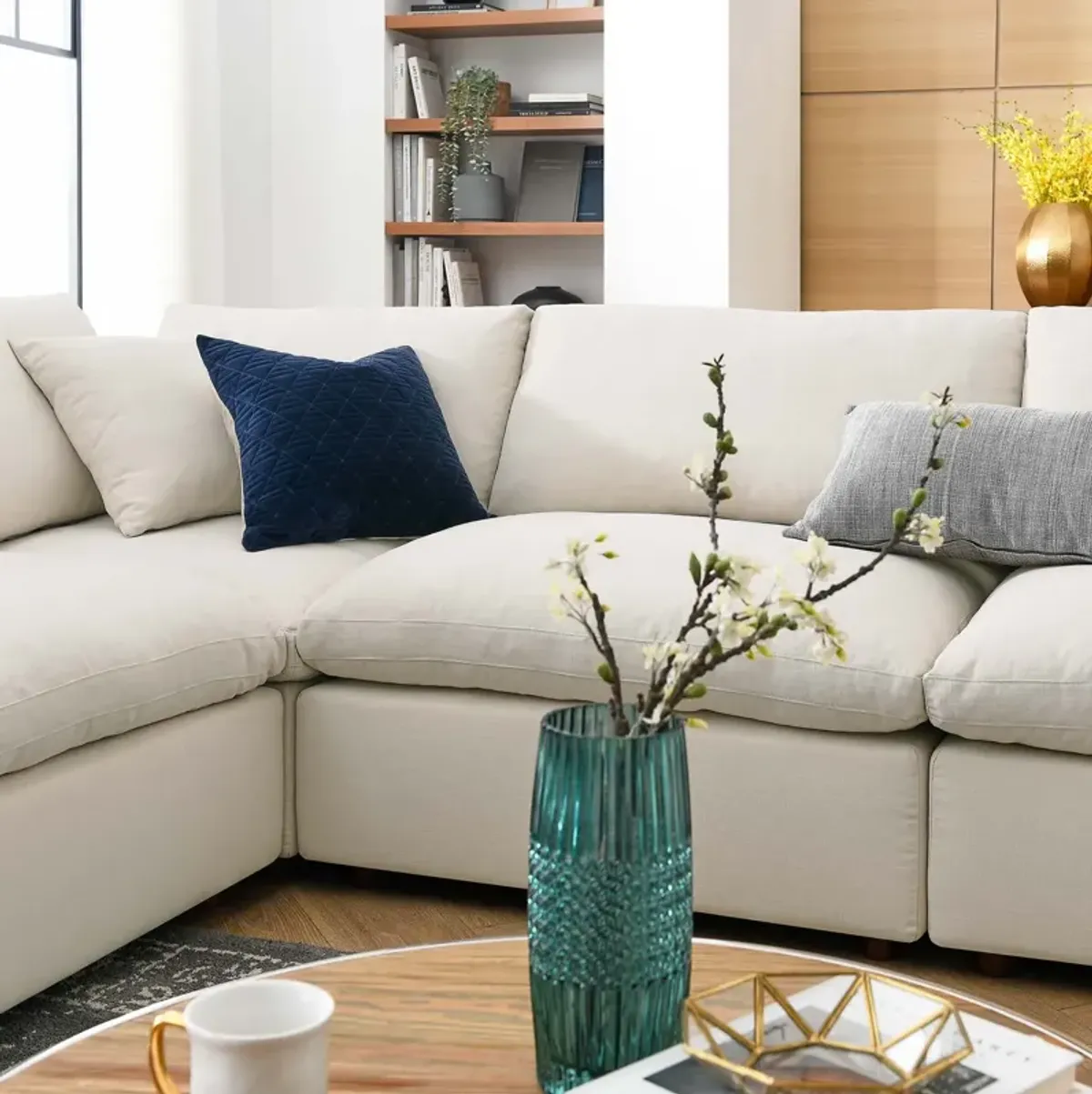 Commix Down Filled Overstuffed 8-Piece Sectional Sofa