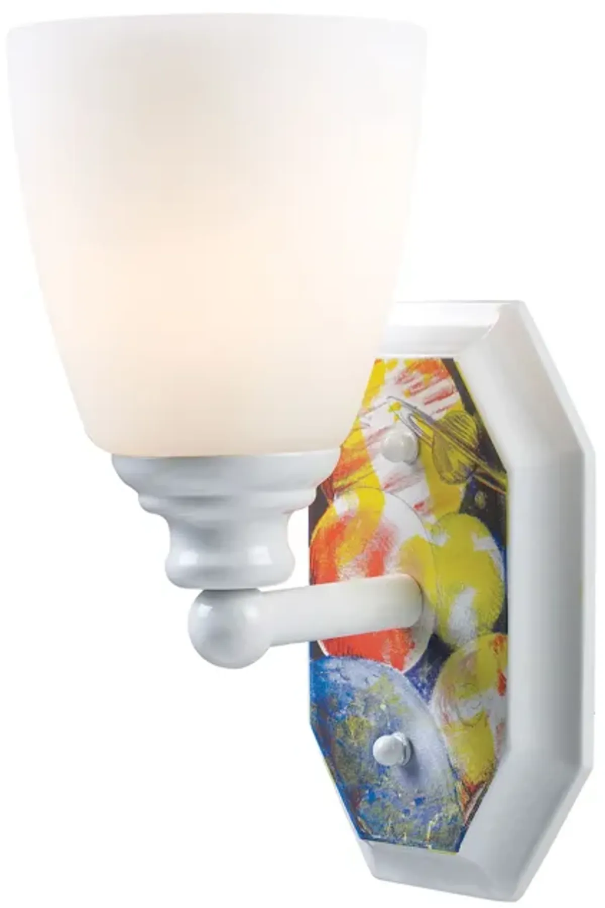 Kidshine 1-Light Sconce in Space in White