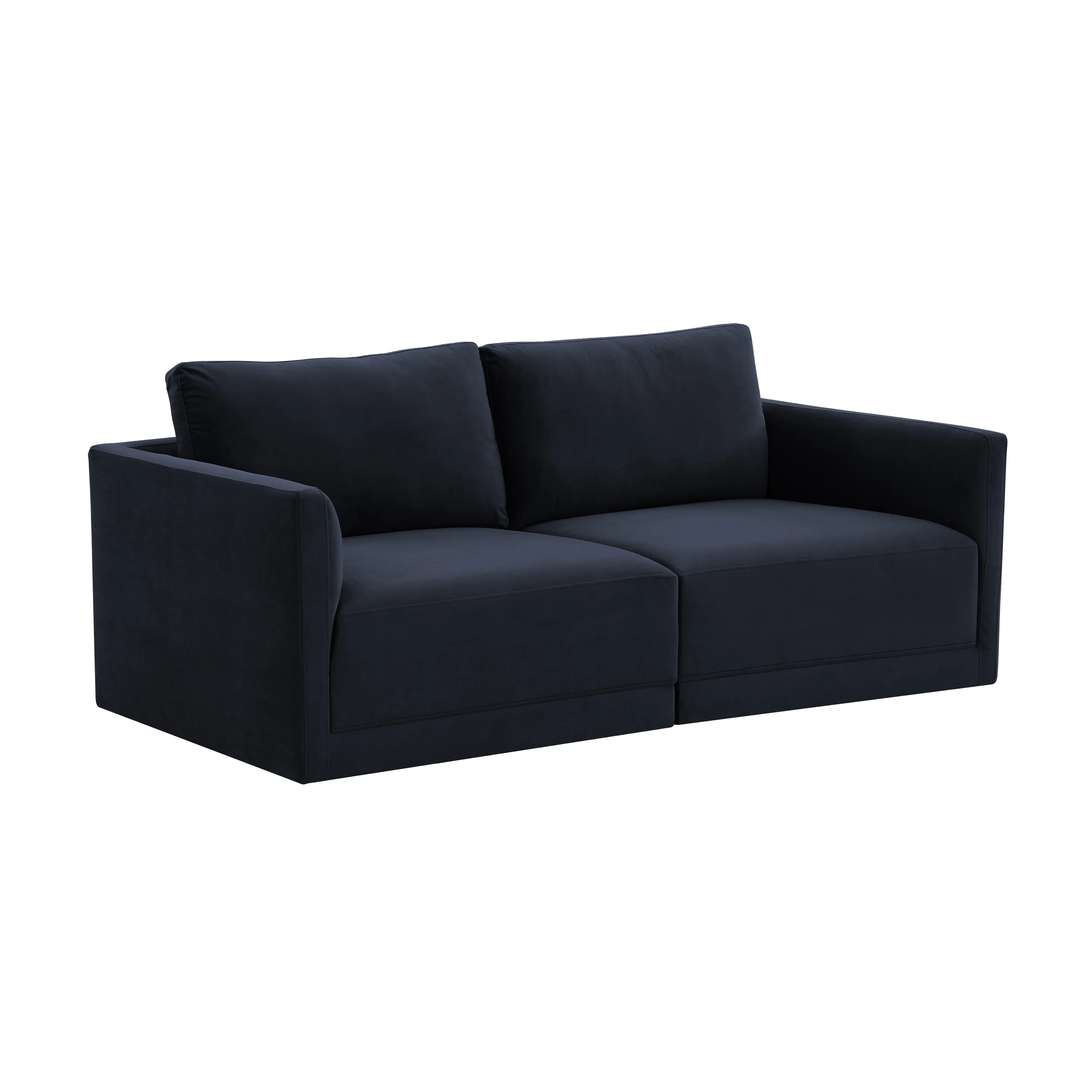 Willow Navy Modular Loveseat