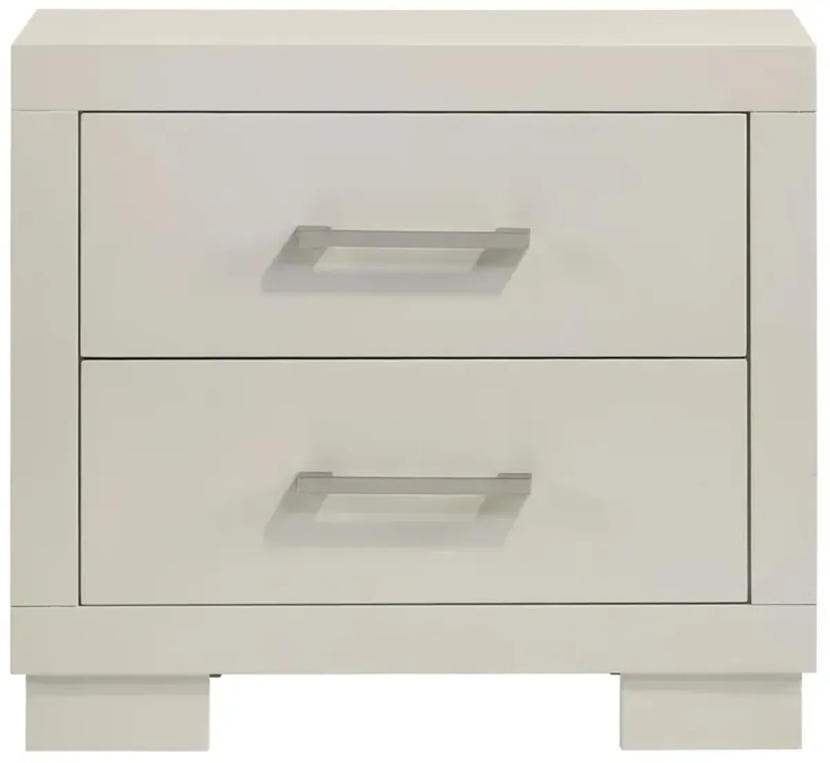 Jessica Bedroom Set with Nightstand Panels White