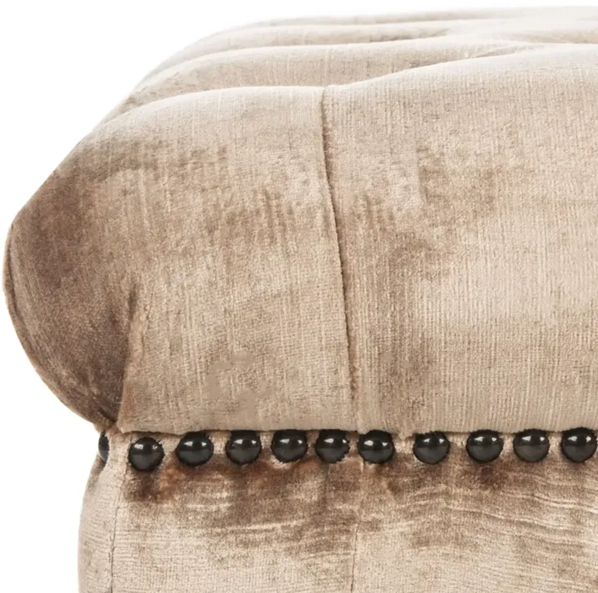 BARNEY TUFTED  BENCH - BRASS NAIL HEADS