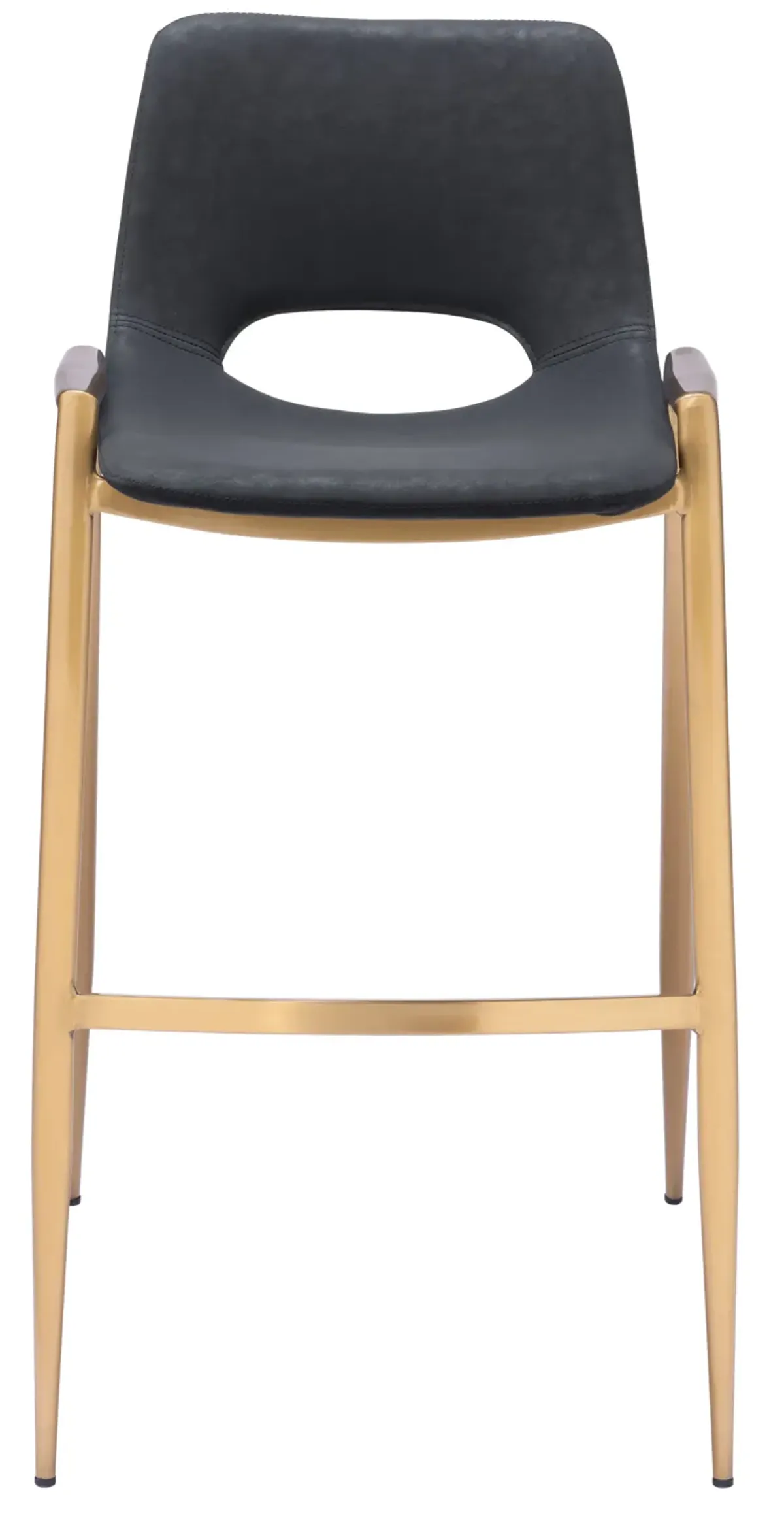 Desi Barstool (Set of 2) Black & Gold