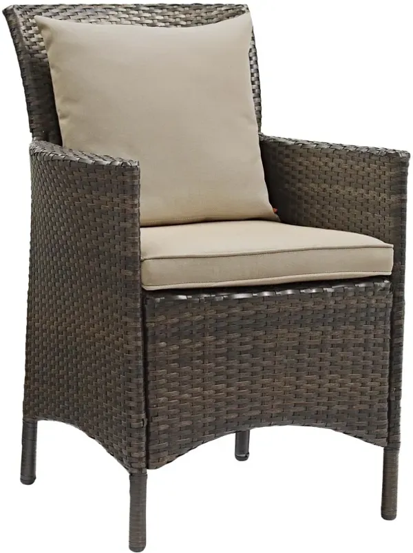 Conduit Outdoor Patio Wicker Rattan Dining Armchair
