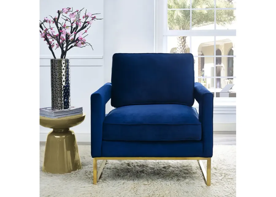 Avery Navy Velvet Chair