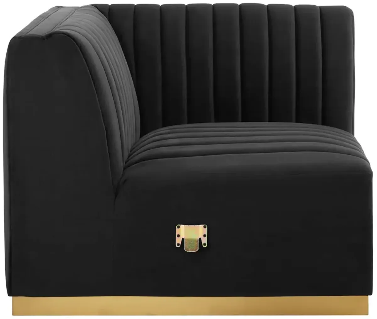 Conjure Channel Tufted Performance Velvet Right Corner Chair