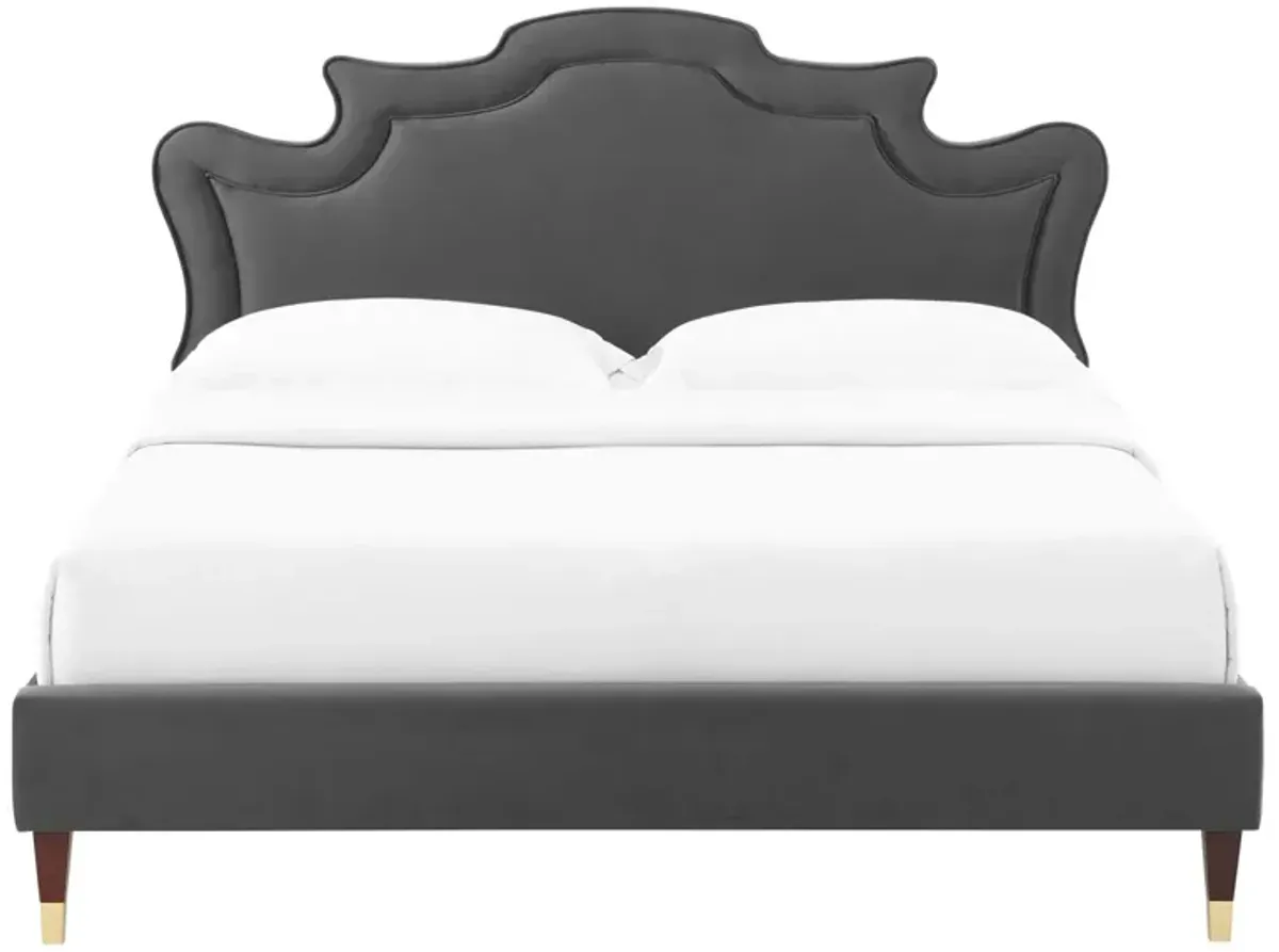 Neena Performance Velvet Queen Bed