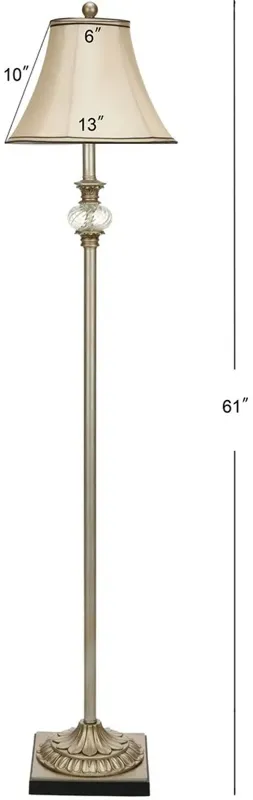 Evelyn 61-Inch H Crystal Ball Floor Lamp