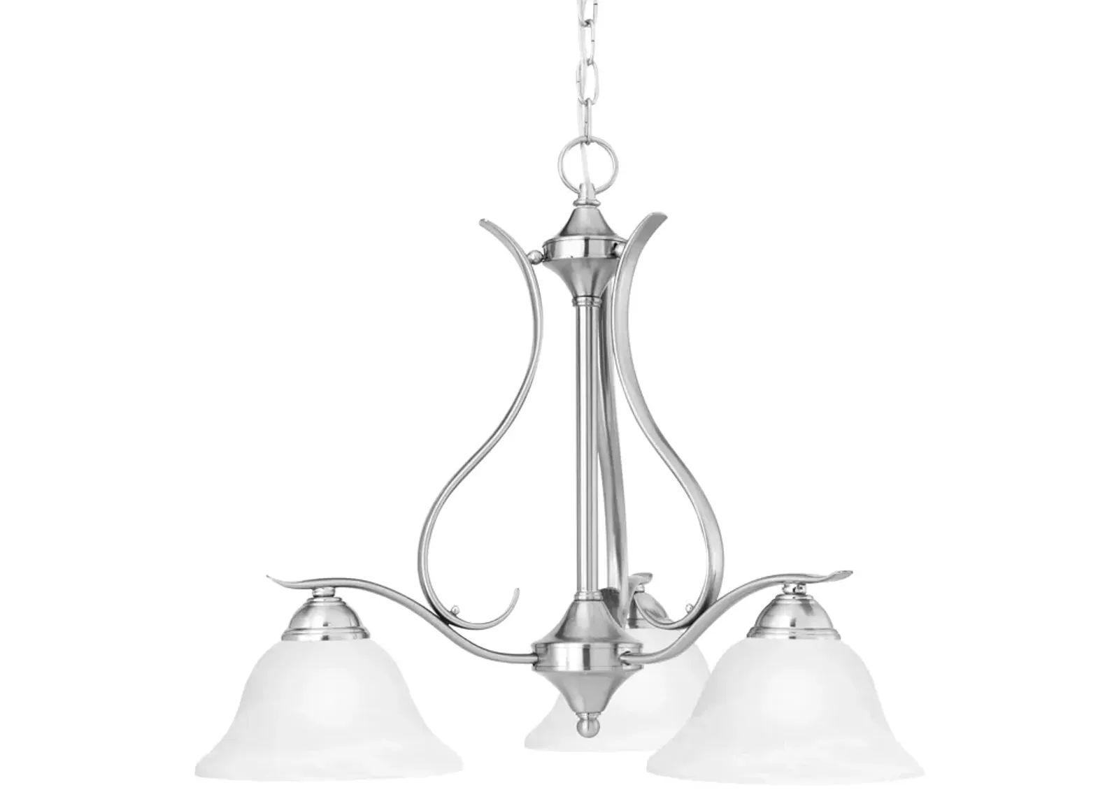 Prestige 26.5" Wide 3-Light Chandelier - Brushed Nickel