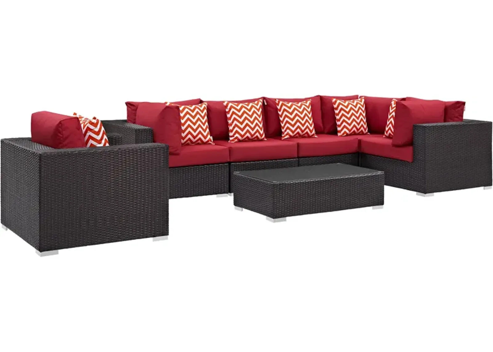 Convene 7 Piece Outdoor Patio Sectional Set