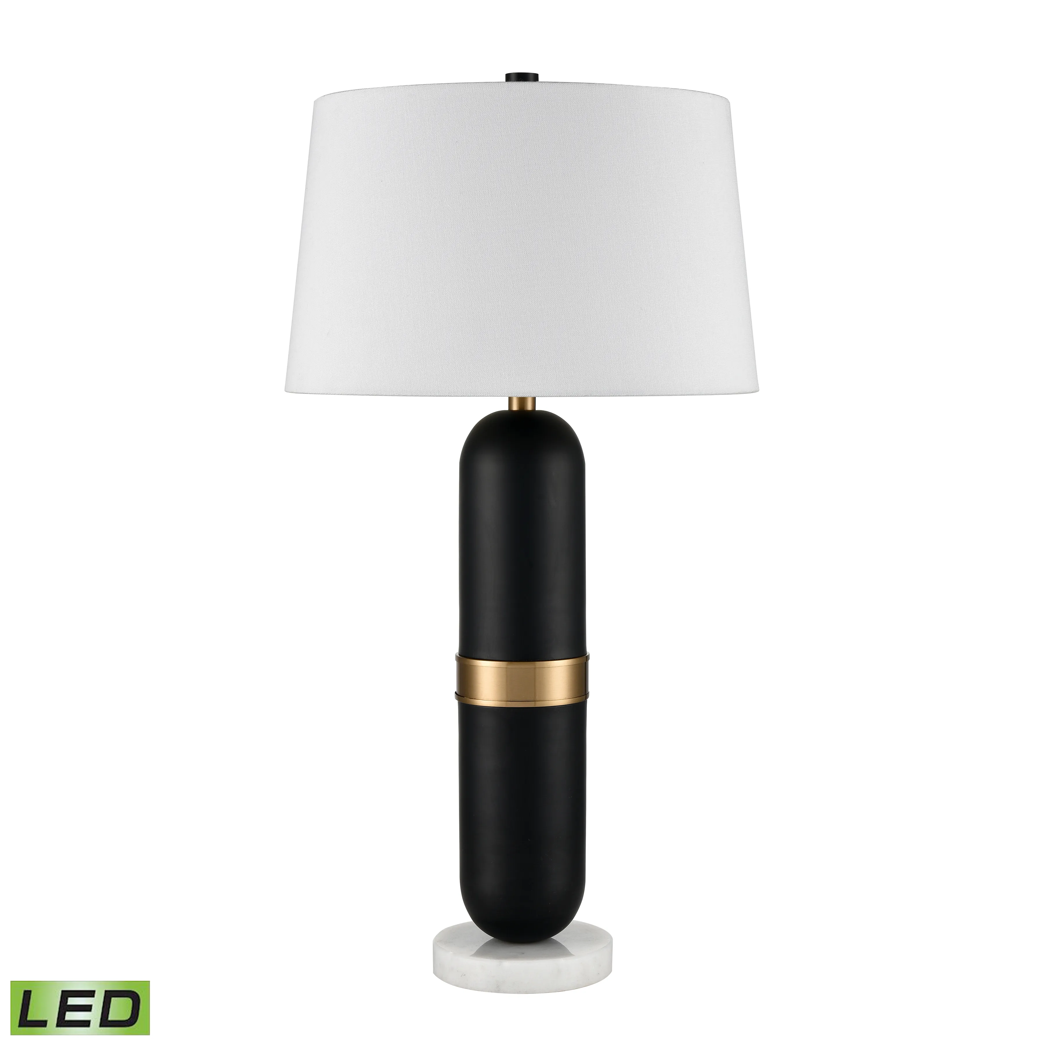 Pill 34'' High 1-Light Table Lamp - Matte Black - Includes LED Bulb