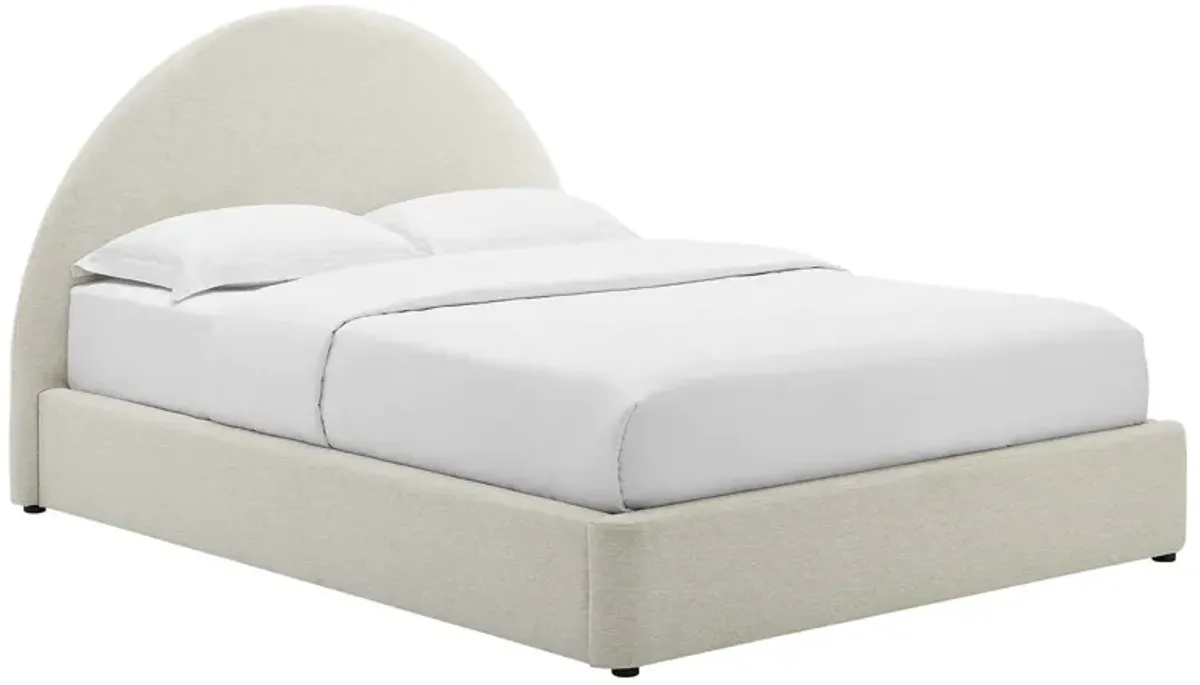 Resort Upholstered Arched Round Platform Bed