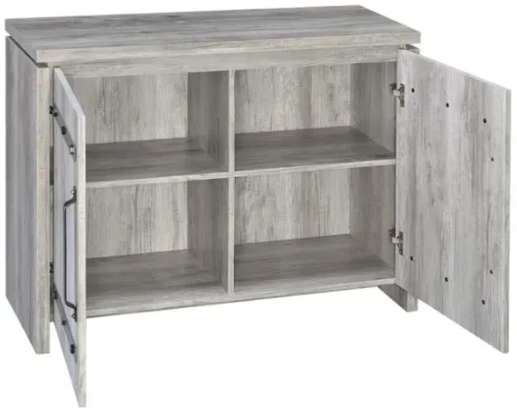 Enoch 2-door Accent Cabinet Grey Driftwood