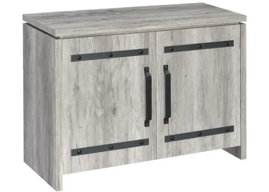 Enoch 2-door Accent Cabinet Grey Driftwood