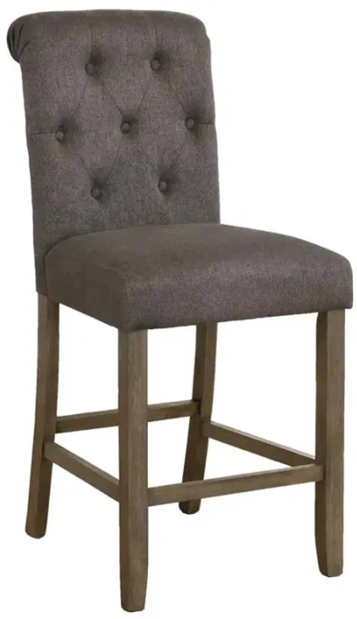 Balboa Tufted Back Counter Height Stools Grey and Rustic Brown (Set of 2)