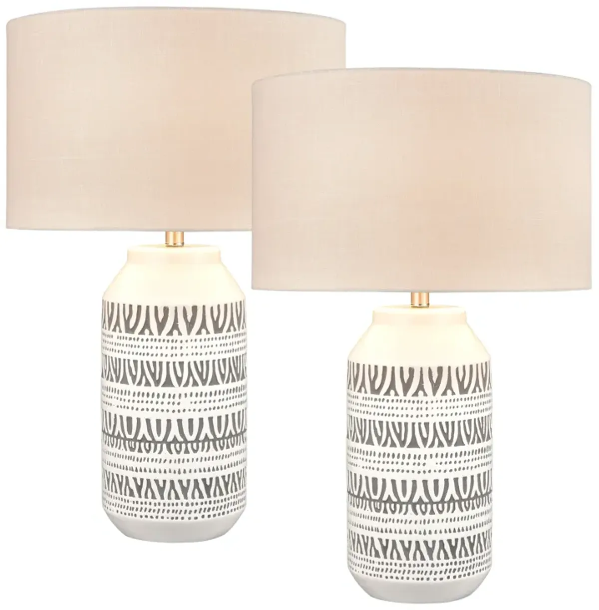 Calabar Table Lamp - Set of 2 White