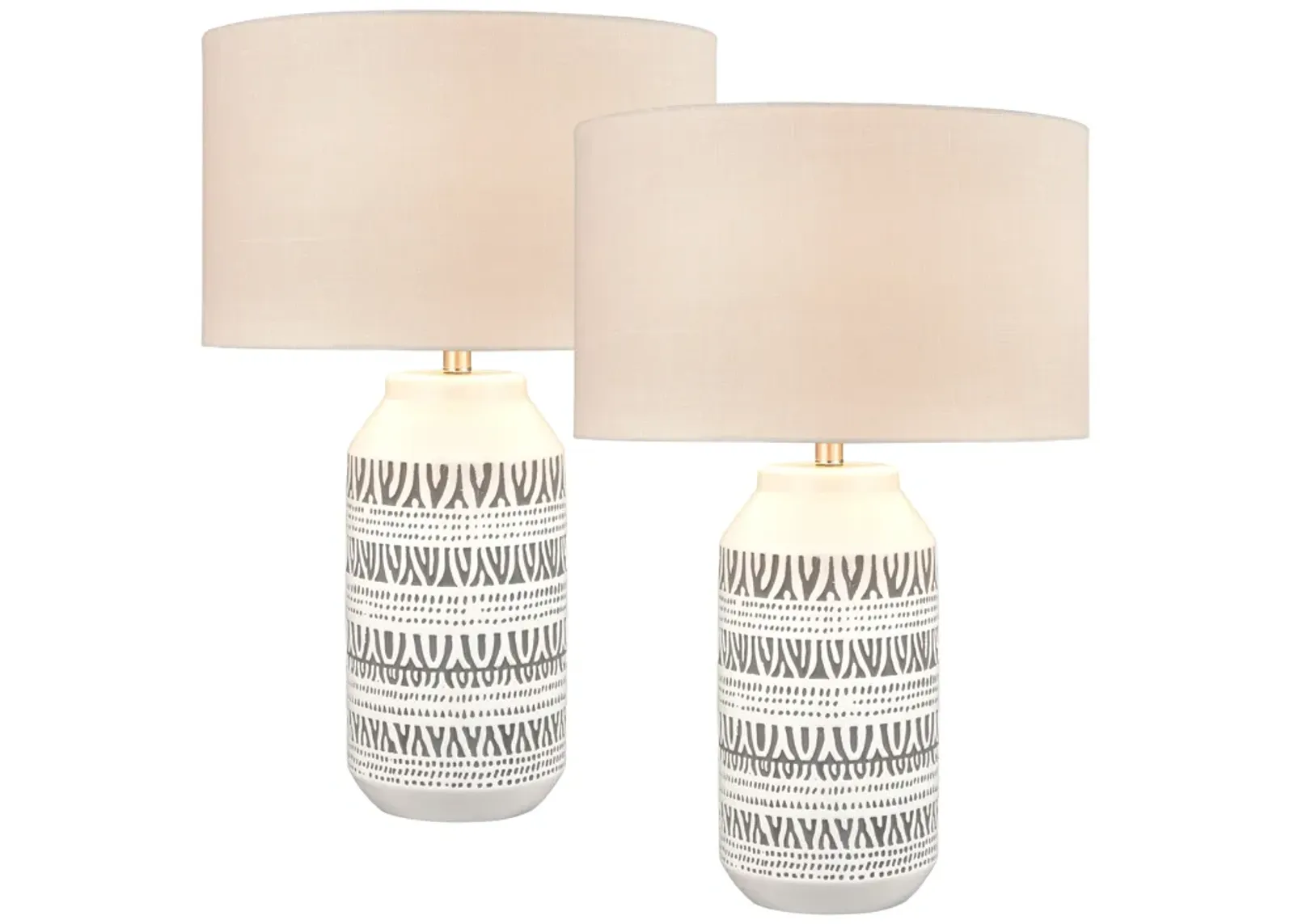 Calabar Table Lamp - Set of 2 White