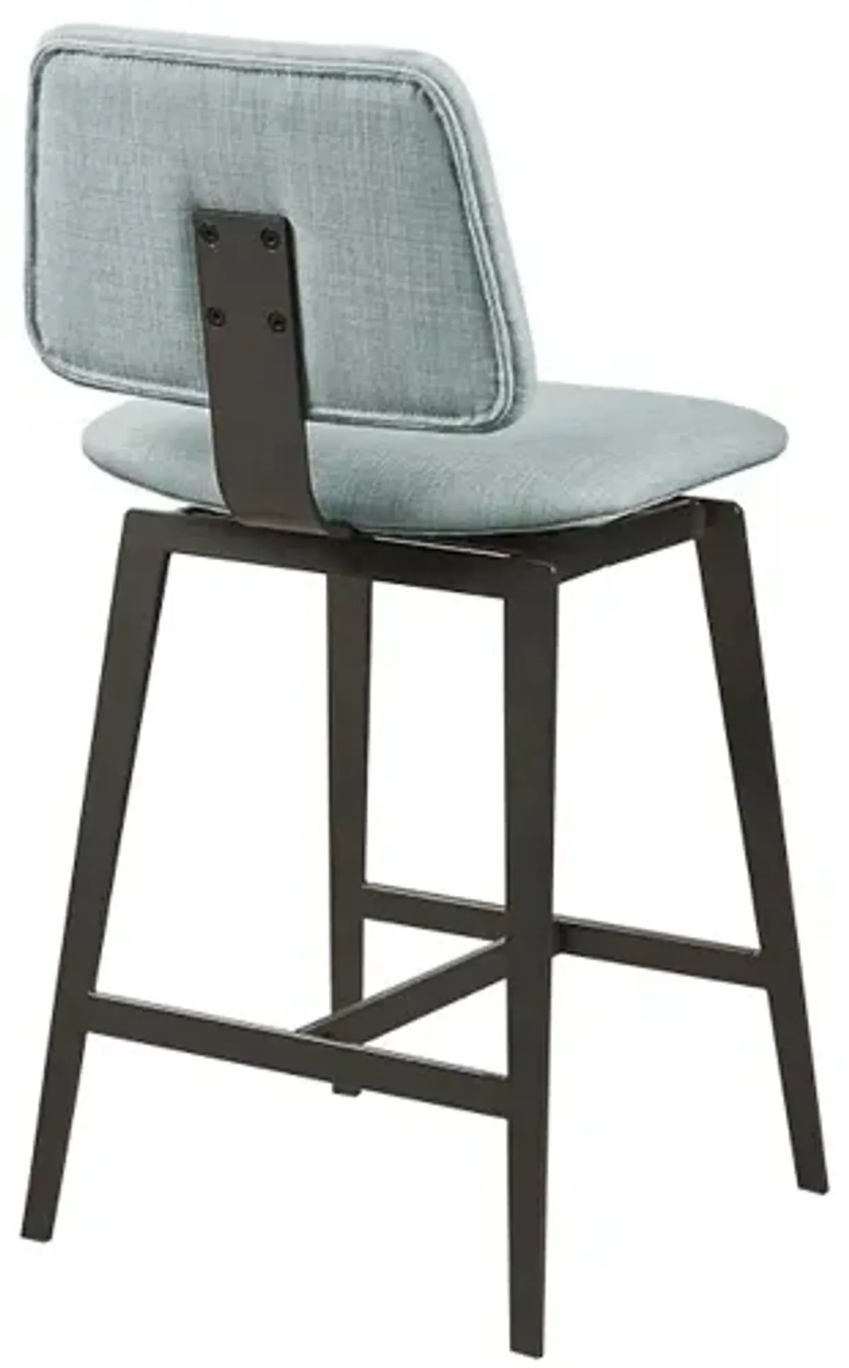 INK+IVY Rogue Dusty Blue Armless 360 Degree Swivel Counter Stool 25"H