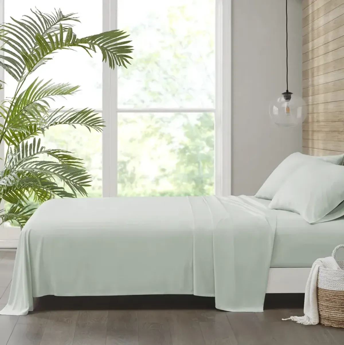 Beautyrest Tencel Polyester Blend Sage Sheet Set