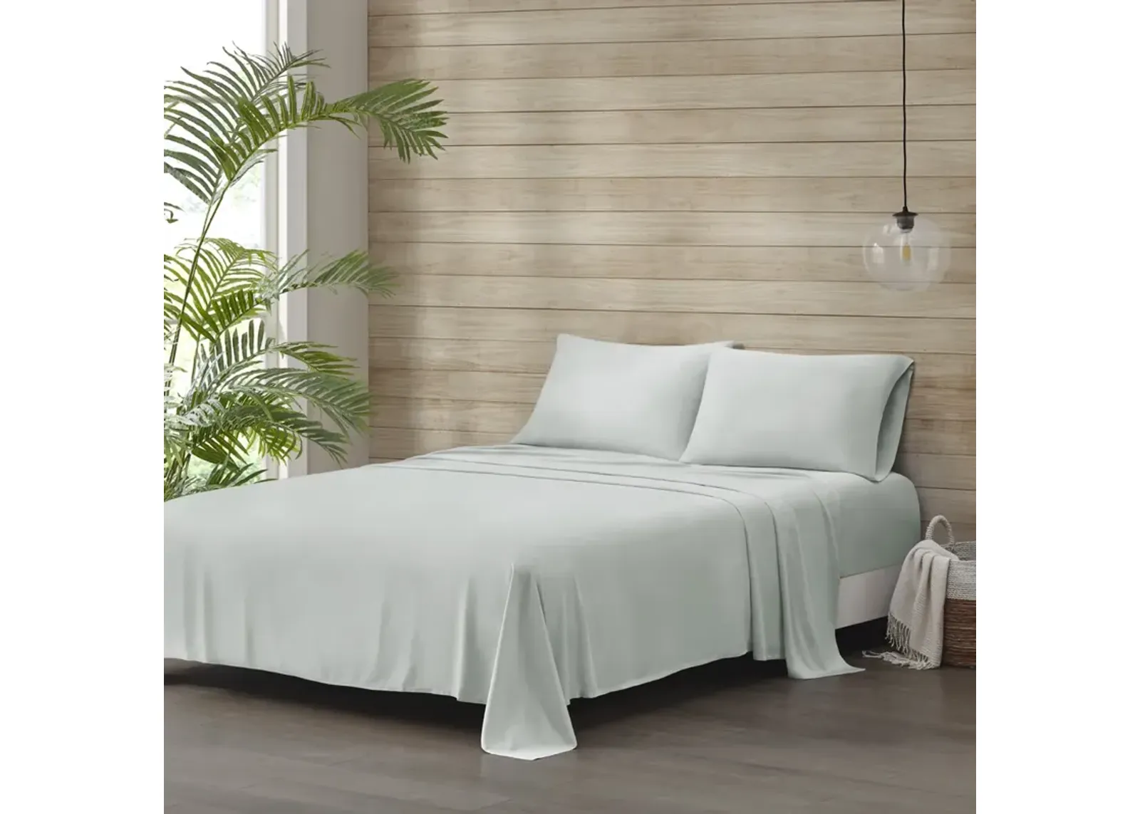 Beautyrest Tencel Polyester Blend Sage Sheet Set