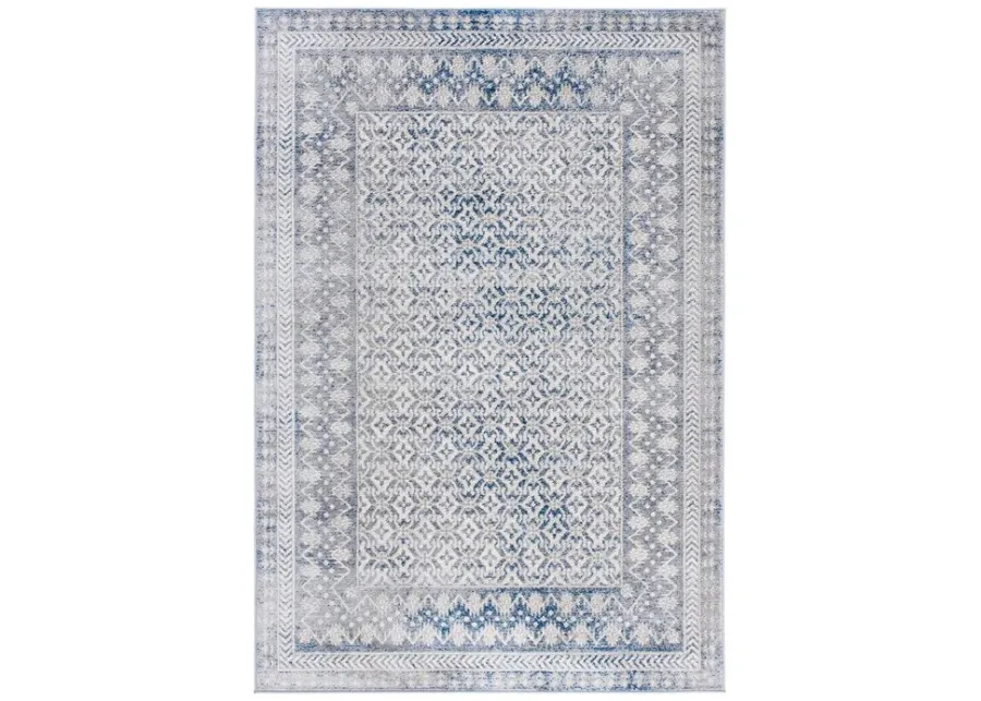 Brentwood 899 Ivory / Light Grey 8' X 10' Large Rectangle Powerloomed Rug