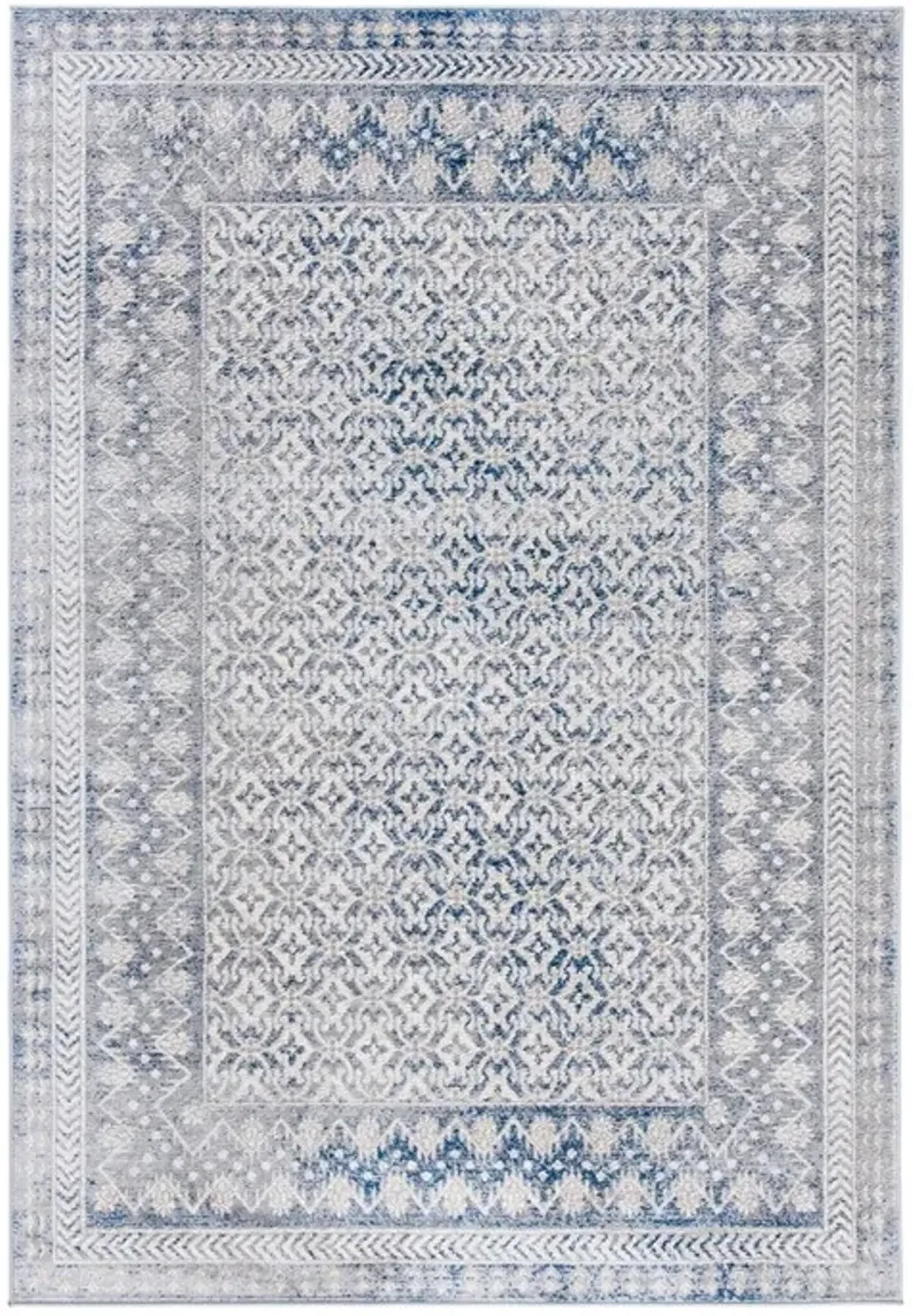 Brentwood 899 Ivory / Light Grey 8' X 10' Large Rectangle Powerloomed Rug