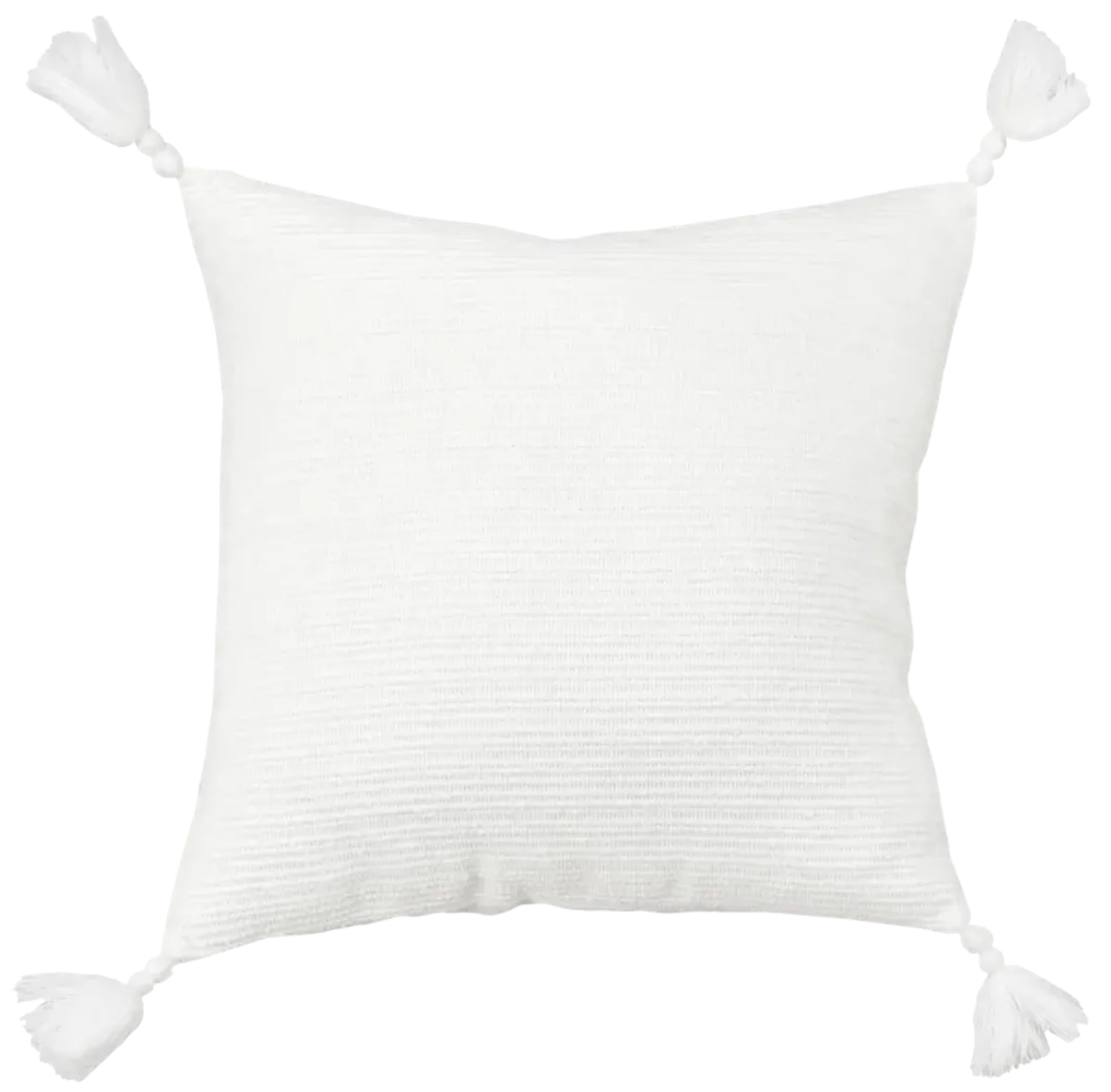 Solid Stripe White Pillow