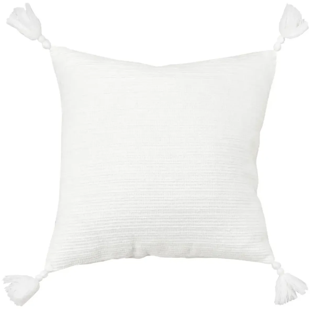 Solid Stripe White Pillow