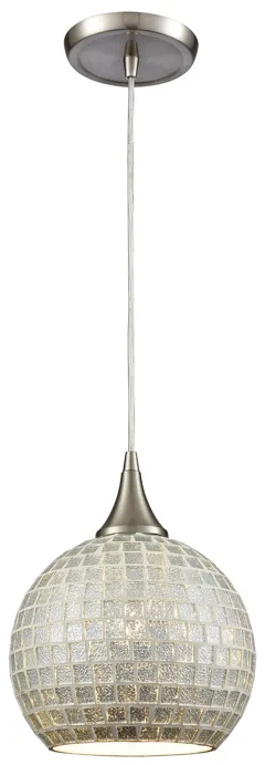 Fusion 8" Wide 1-Light Mini Pendant - Satin Nickel