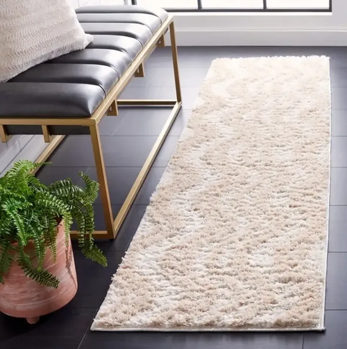 NORWAY 210 Beige  2'-2' X 8' Runner Rug