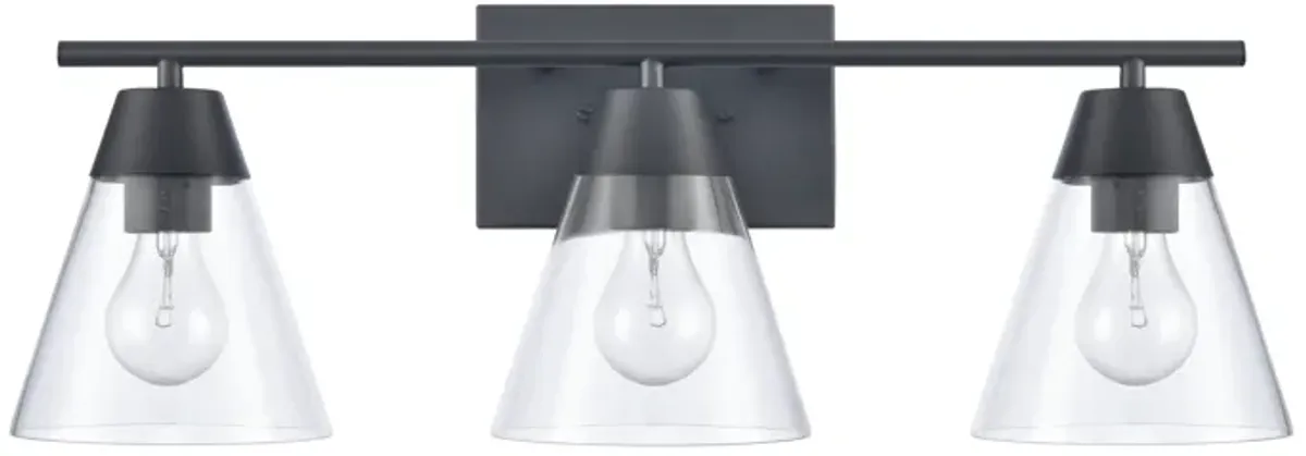 Vivica 24'' Wide 3-Light Vanity Light - Matte Black