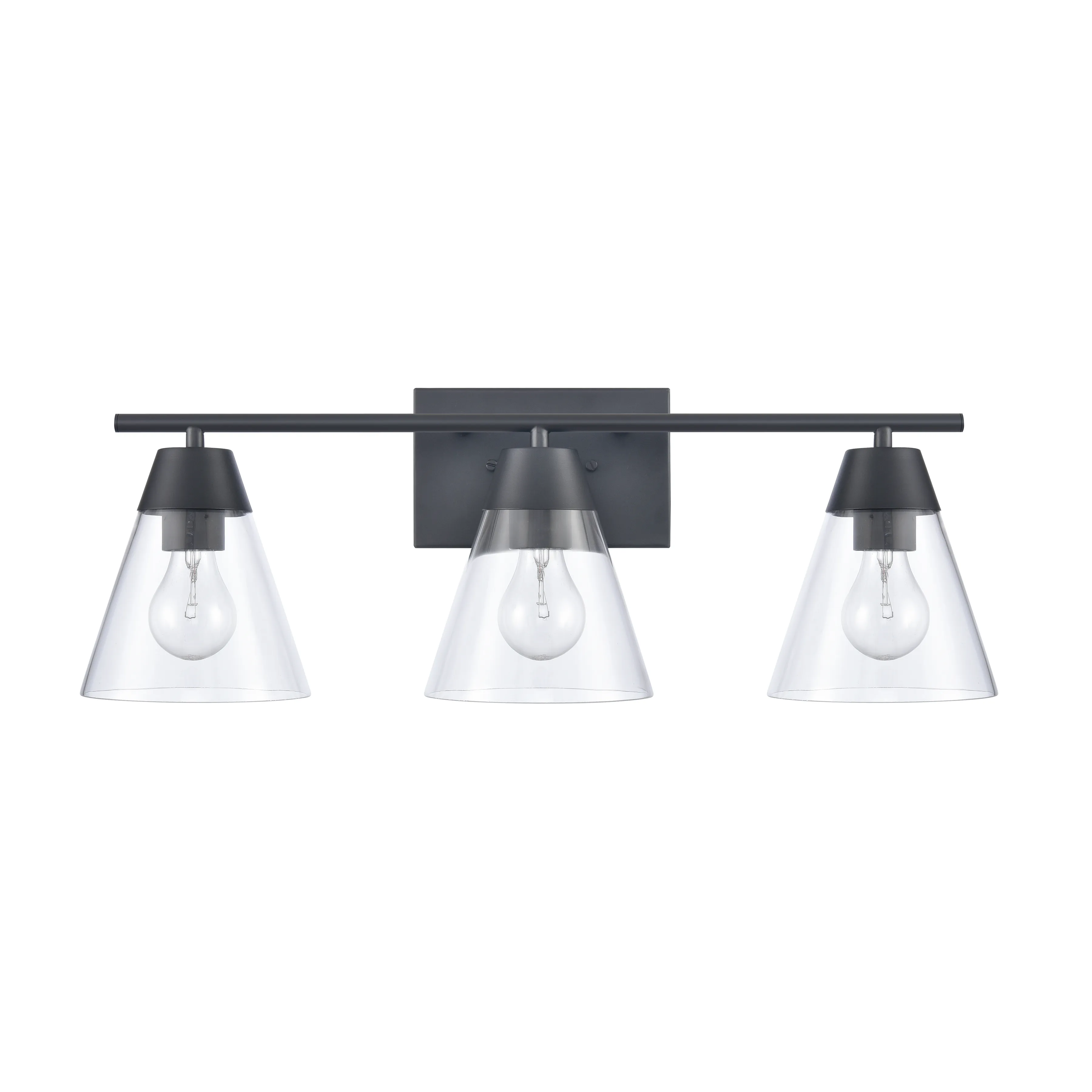 Vivica 24'' Wide 3-Light Vanity Light - Matte Black