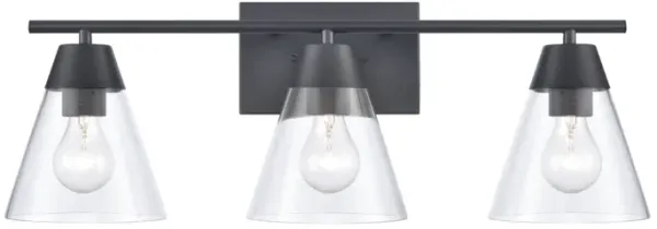 Vivica 24'' Wide 3-Light Vanity Light - Matte Black